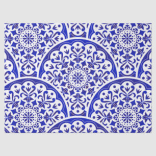 Asian Inspired Blue White Decoupage Chinoiserie Tissue Paper