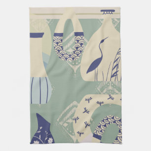 Asian Inspired Tranquil Pottery, Pelican  Kitchen Towel