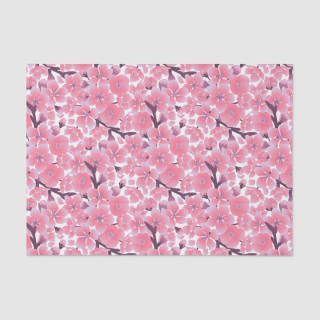 Asian Japanese Cherry Blossom Tissue Paper (Front)