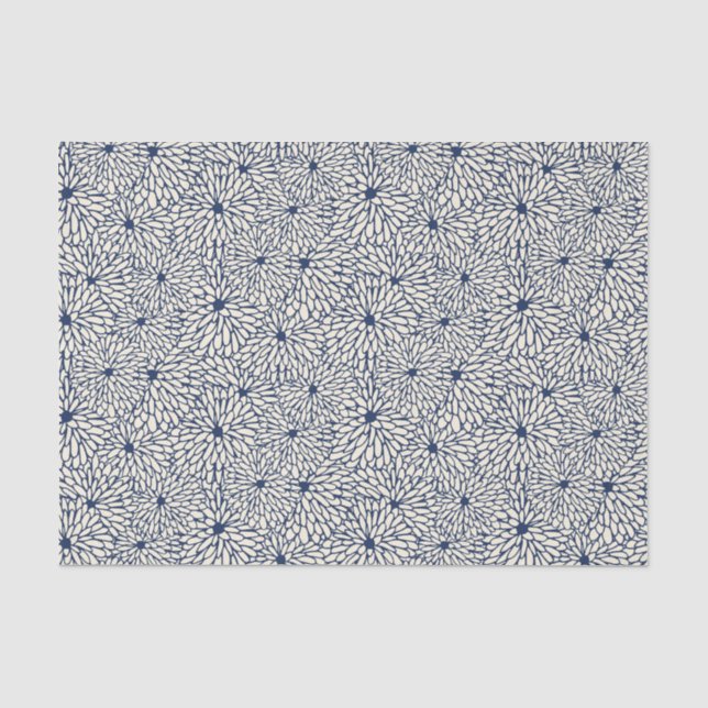Asian Japanese Floral Pattern Tissue Paper (Front)