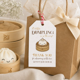 Asian Kawaii Dim Sum Little Dumpling Baby Shower Gift Tags