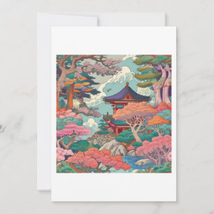 Asian landscape invitation