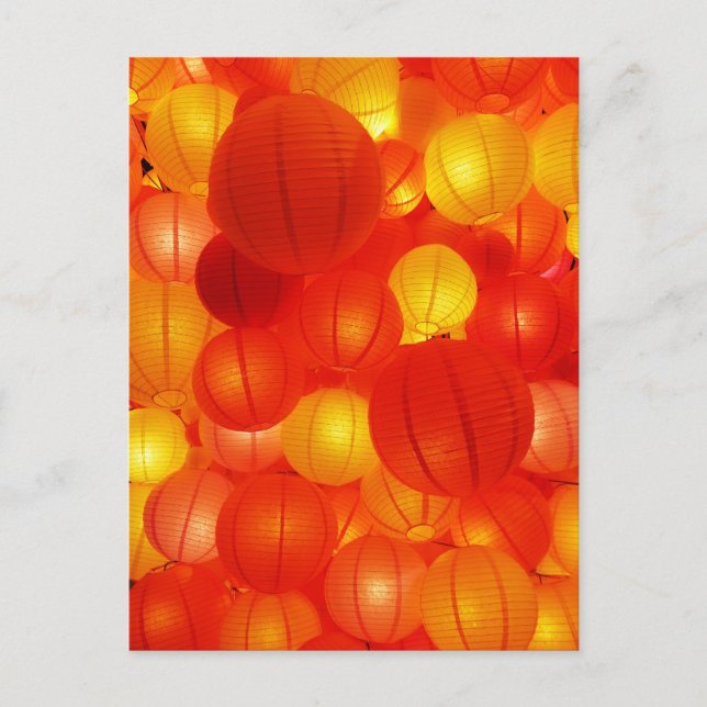 Asian Lanterns Postcard (Front)