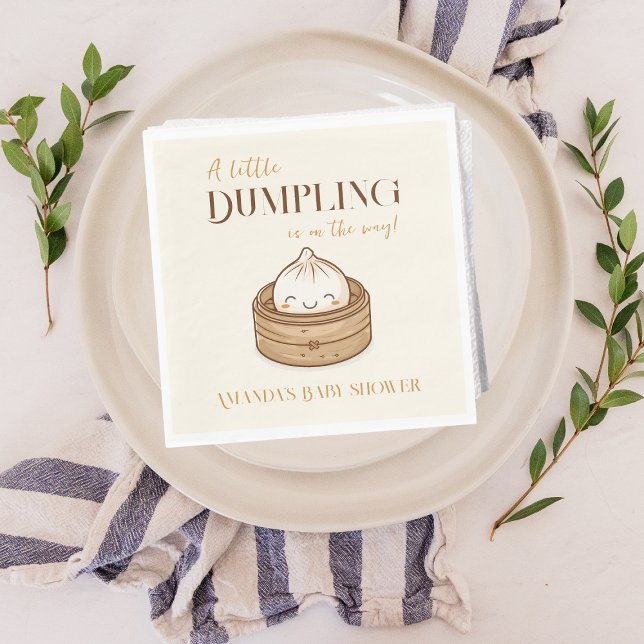 Asian Little Dumpling Kawaii Baby Shower Napkin (Creator Uploaded)