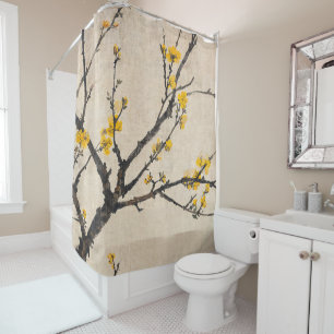 Asian Minimalist Yellow Blossom Branch