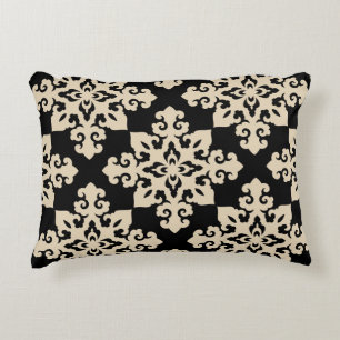 Asian Ornamental Motive Geometric Pattern Accent Pillow
