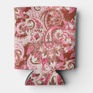 Asian paisley elements, boho vintage. can cooler