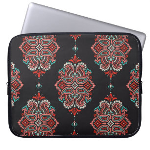 Asian paisley elements, boho vintage pattern. laptop sleeve
