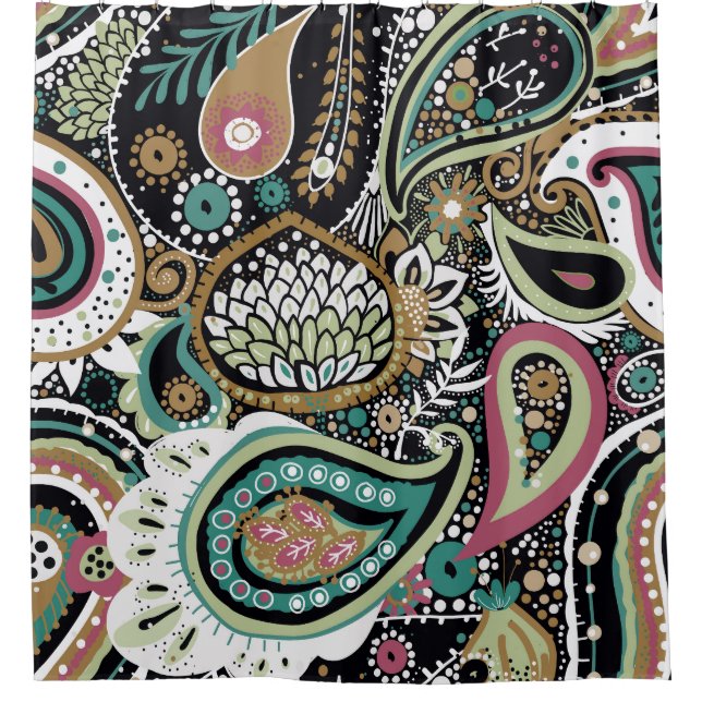 Asian paisley: modern seamless design. (Front)
