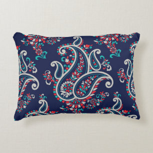 Asian Paisley: Traditional Seamless Design. Accent Pillow