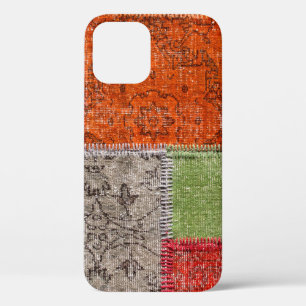Asian patchwork carpet in Istanbul, Turkey. Close iPhone 12 Case