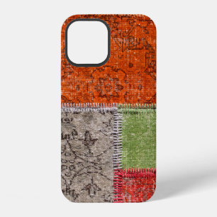 Asian patchwork carpet in Istanbul, Turkey. Close iPhone 12 Case
