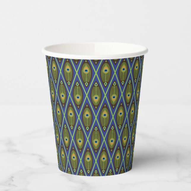 Asian pattern paper cups (Left)