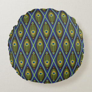 Asian pattern round pillow