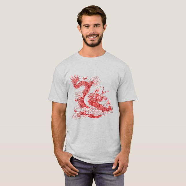 Asian Red Dragon T-Shirt (Front Full)
