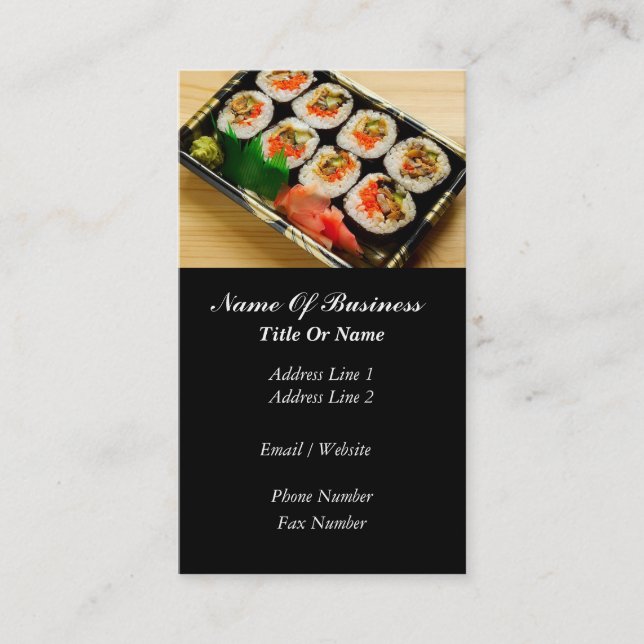 Asian Restaurant Business Card (Front)