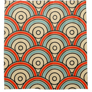 Asian Scales Waves Ivory Pattern