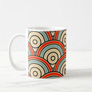 Asian Scales Waves Ivory Pattern Coffee Mug