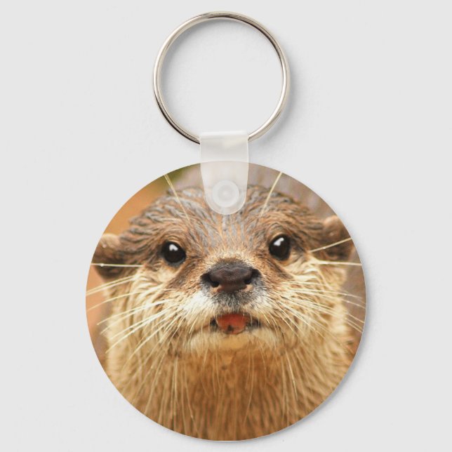 Asian Small Clawed Otter Keychain (Front)