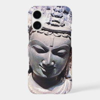 Asian Statue Antique Stone Face Photo Stylish Bold