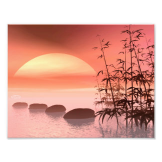 Asian steps to the sun - 3D render Photo Print