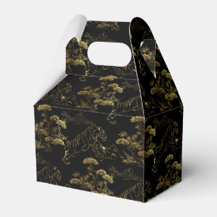 Asian-style golden black favor box