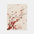 Asian Style Painting, Plum Blossom in Spring