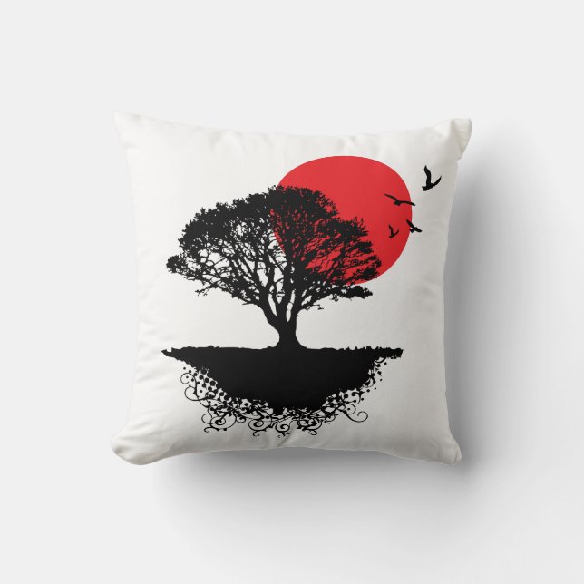 Asian sunrise Pillow (Front)