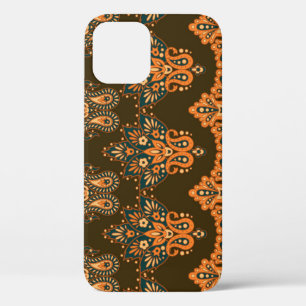 Asian Textile Paisley: Floral Vintage Illustration iPhone 12 Case