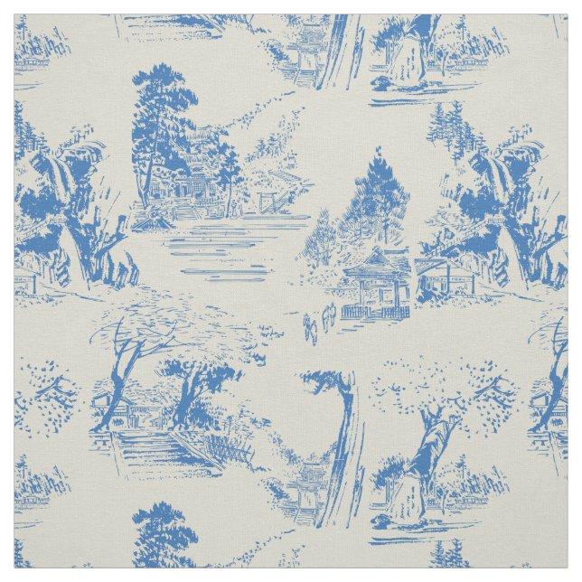 Asian Toile Fabric (Swatch)