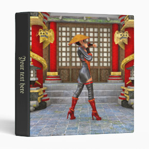 Asian Warrior Maiden Fantasy Samurai Artwork Binder