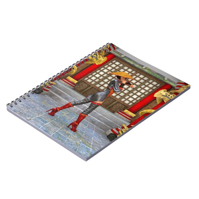 Asian Warrior Maiden Notebook (Left Side)