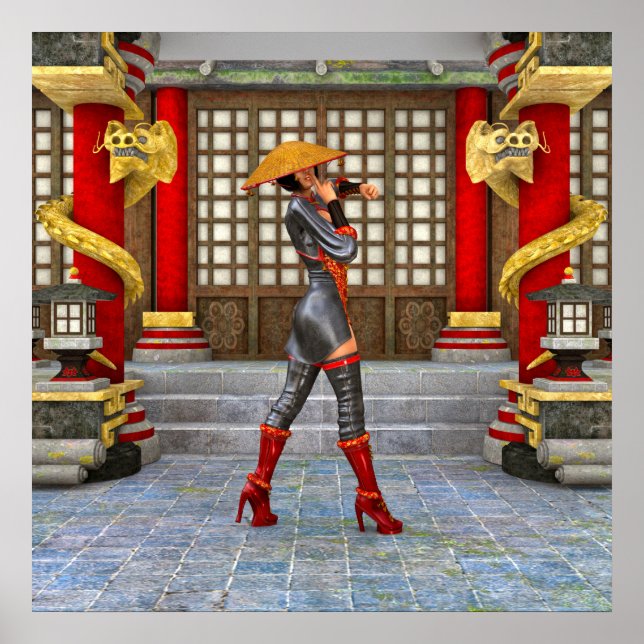 Asian Warrior Maiden Poster (Front)
