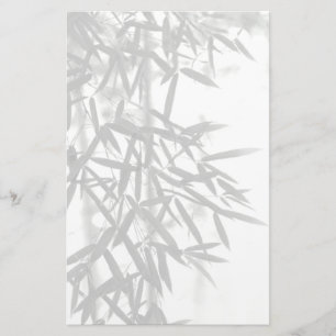 Asian wash painting style (sumi-e) style bamboo stationery