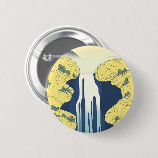 Asian Waterfall 2 Inch Round Button