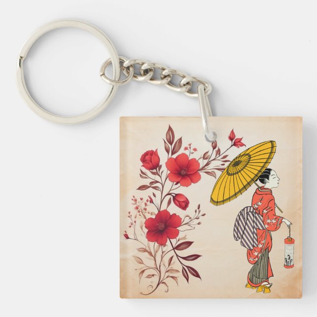 Asian Woman Keychain (Front)