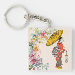 Asian Woman Keychain