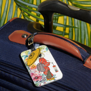 Asian Woman Luggage Tag