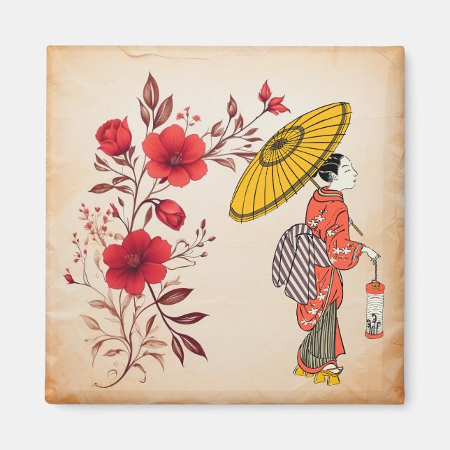 Asian Woman Magnet (Front)