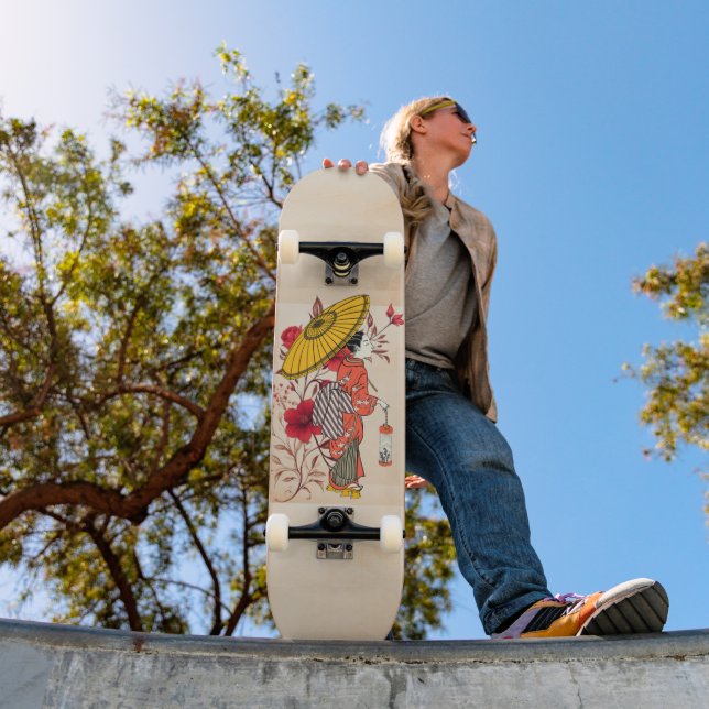 Asian Woman Skateboard (Outdoor 1)
