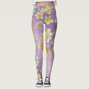 asian, yellow, white, bloom, bright, gold, floral leggings