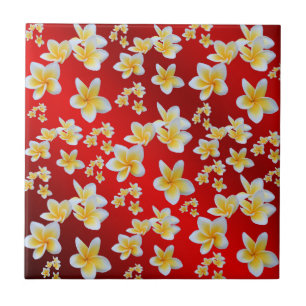 asian, yellow, white, bloom, bright, gold, floral tile