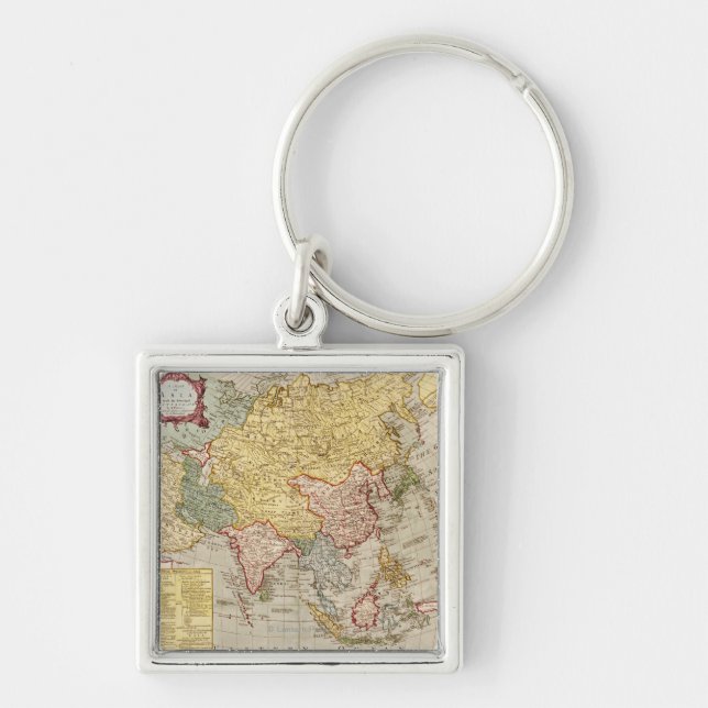 AsiaPanoramic MapAsia 2 Keychain (Front)