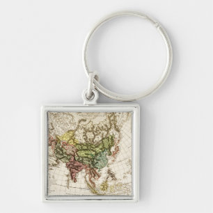 AsiaPanoramic MapAsia 7 Keychain