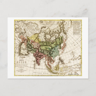 AsiaPanoramic MapAsia 7 Postcard