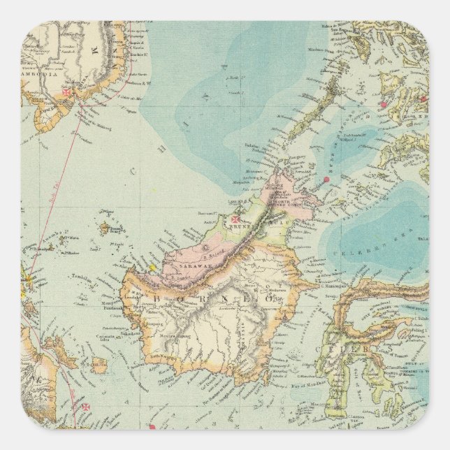 Asiatic Archipelago 2 Square Sticker (Front)