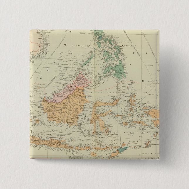 Asiatic Archipelago 3 2 Inch Square Button (Front)