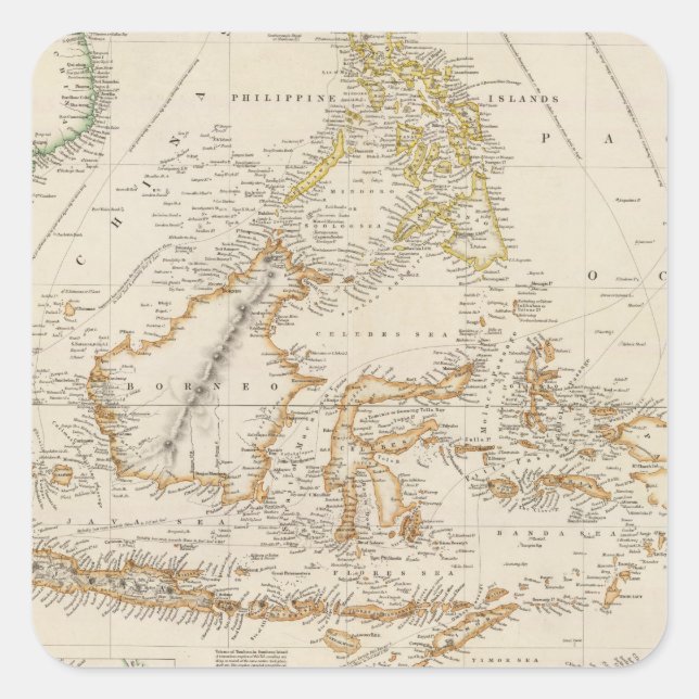 Asiatic Archipelago Square Sticker (Front)