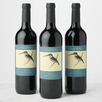 Asiatic Kingfisher II Wine Label