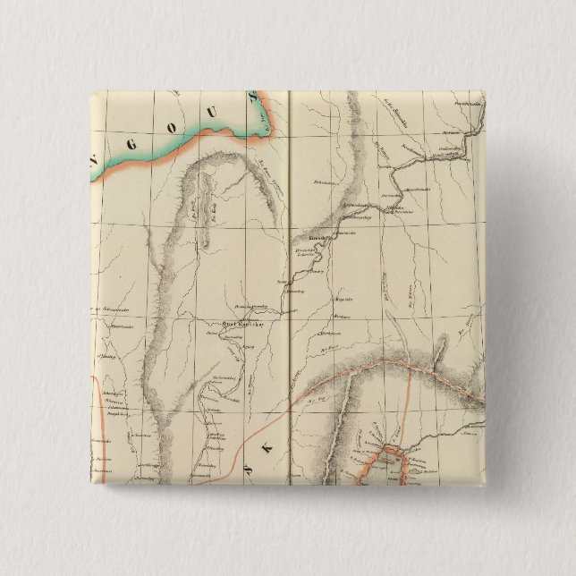 Asiatic Russia, Asia 24 2 Inch Square Button (Front)